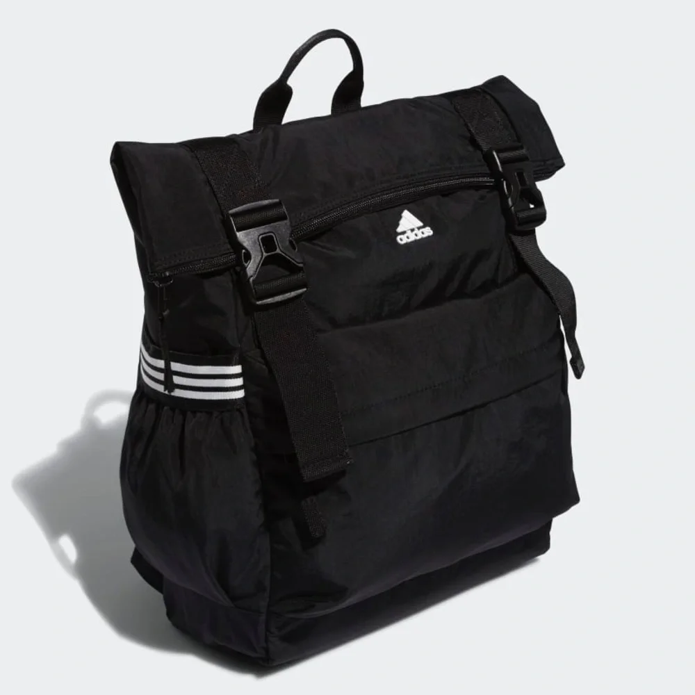 EUC Unisex Adidas Yola Roll-Top Nylo Backpack In Black & White